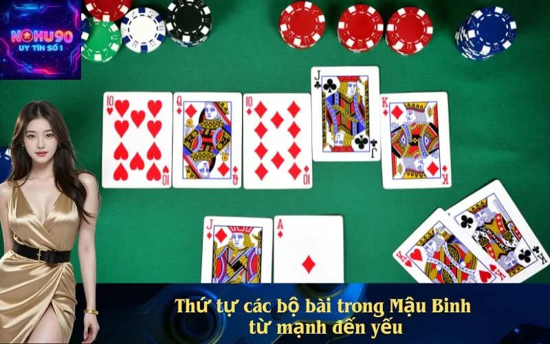 Thứ tự các bộ bài trong Mậu Binh từ mạnh đến yếu